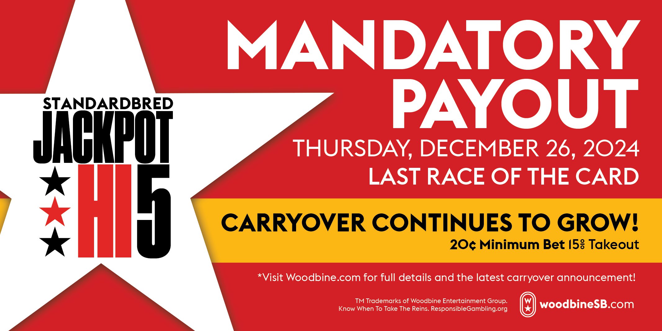 Image promoting Jackpot Hi-5 mandatory payout.