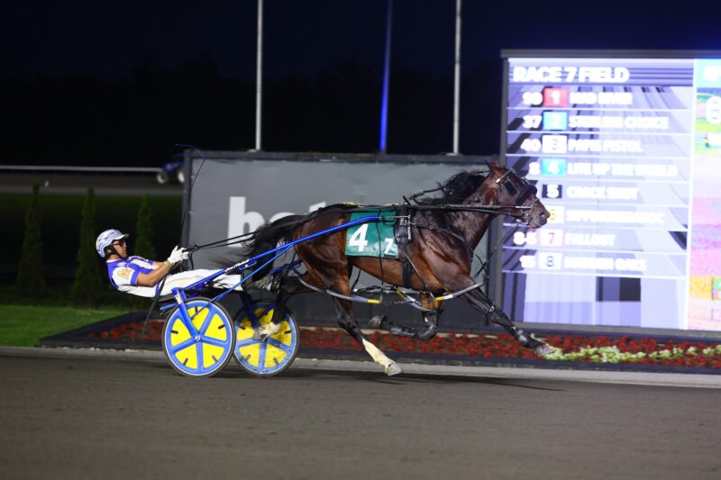 Lite Up The World and James MacDonald winning their Pepsi North America Cup elimination. (New Image Media)