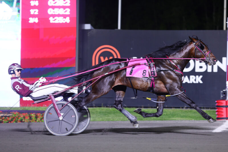 Ritchie Rich and driver Todd Ratchford winning OSS Gold on May 29, 2025 at Woodbine Mohawk Park (New Image Media)