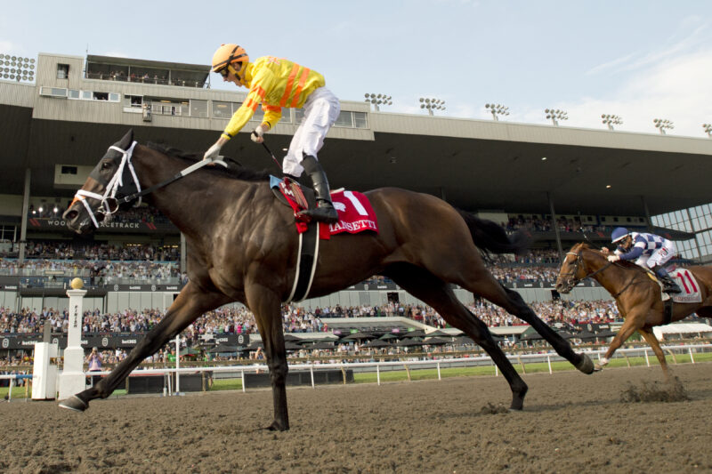 Mansetti and jockey Pietro Moran winning the 166th King's Plate on August 16, 2025 at Woodbine (Michael Burns Photo)